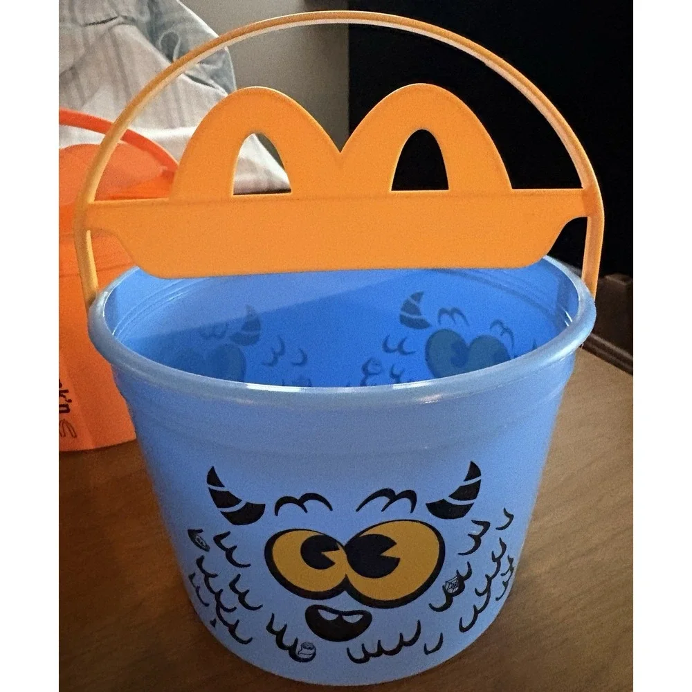 Halloween Buckets VTG General Foam Black & 2 2020's McDonald's Boo Buckets